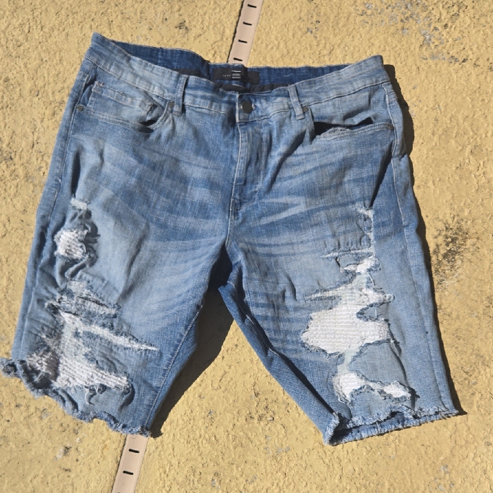 Men's Distressed Blue Jean Shorts